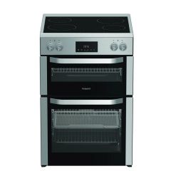 Hotpoint HDME6VDC2AX 60Cm Double Oven Electric Cooker With Ceramic Hob - Stainless Steel