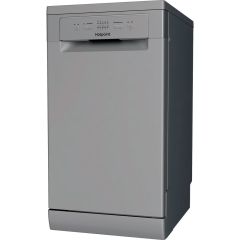 Hotpoint HP2FE10CS90SUK Slimline Dishwasher, 10 Place Settings, Silver, E Rated
