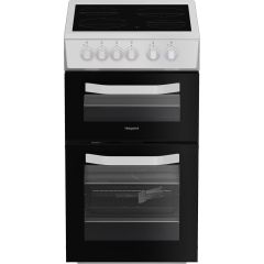 Hotpoint HTE5VCW Electric Twin Cooker 50Cm - 63L With Ceramic Hob White