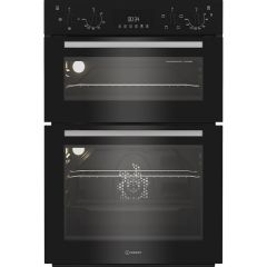 Indesit DII10DB Built In Electric Fan Double Oven - Black