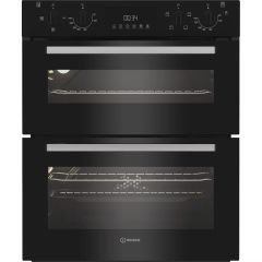 Indesit DUI10DB Built Under Electric Fan Double Oven - Black