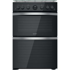 Indesit ID67G0MCBUK 60Cm Freestanding Gas Cooker - Black - A+/A+ Rated