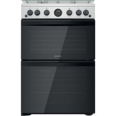 Indesit ID67G0MCXUK 60Cm Freestanding Gas Cooker - Silver - A+/A+ Rated