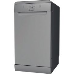 Indesit IN2FE10CS90SUK Slimline Dishwasher, 10 Place Settings, Silver, E Rated