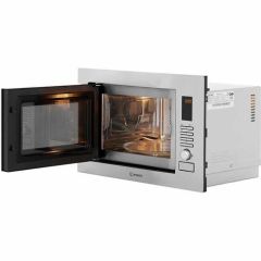 Indesit MWI2222X Built In Microwave With Grill 25L 900W Stainless Steel