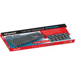 Infapower X201 Wired Waterproof Keyboard Black