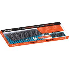 Infapower X204 Full Size Wireless Waterproof Keyboard Black