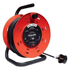 Infapower X814 25M 4 Socket 13A Cable Reel Red/Black