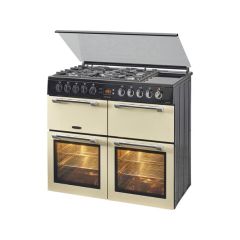 Leisure CC100F521C Chefmaster 100 Cm Dual Fuel Range Cooker - Cream & Black