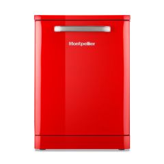 Montpellier MAB1353R 60Cm Retro Dishwasher In Red