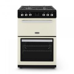Montpellier MMRDF60FC 60cm Mini Range Cooker, Dual Fuel, Double Oven, Cream