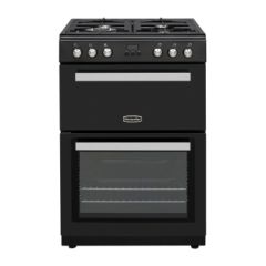 Montpellier MMRDF60FK 60Cm D/Fuel Double Mini Range Cooker In Black - Led Timer