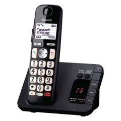 Panasonic KXTGE820 Single Big Button Cordless Dect Phone With Enhanced Volume And Hac Support