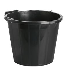 Qualtex HNH3GBB/8148T 14 Litre Black Builders Bucket