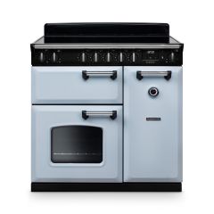 Rangemaster CL90EIPMSB/CM1 90Cm Induction Range Cooker Classic Misty Blue / Chrome, A Rated