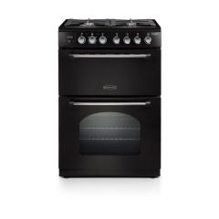 Rangemaster CLA60DFFBL/C Classic 60Cm Black With Chrome Trim Dual Fuel Cooker With Double Oven