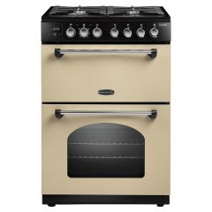 Rangemaster CLA60DFFCR/C Classic 60Cm Cream With Chrome Trim Dual Fuel Cooker With Double Oven