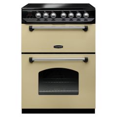 Rangemaster CLA60ECCR/C Classic 60Cm Cream With Chrome Trim Ceramic Electric Cooker With Double Oven