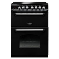 Rangemaster CLA60EIBL/C Classic 60Cm Black With Chrome Trim Induction Electric Cooker With Double Ov