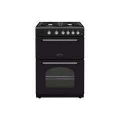 Rangemaster CLA60NGFBL/C Classic 60Cm Black With Chrome Trim Gas Cooker With Double Oven