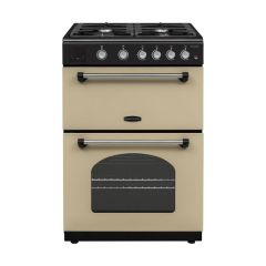 Rangemaster CLA60NGFCR/C Classic 60Cm Cream With Chrome Trim Gas Cooker With Double Oven