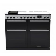Rangemaster EDDLB110EIGBLK/CM1 110Cm Wide Induction Range Cooker - Black / Chrome - A Rated