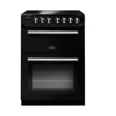 Rangemaster PROPL60ECBL/C Professional Plus 60Cm Black With Chrome Trim Ceramic Electric Cooker With