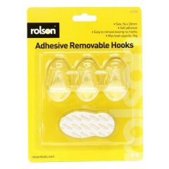 Rolson 61318-H1 Adhesive Removable Hooks