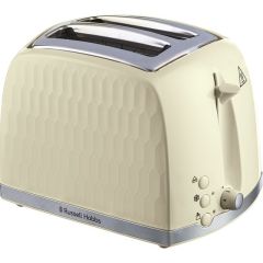 Russell Hobbs 26062 Honeycomb 2 Slice Textured Toaster Cream