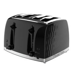 Russell Hobbs 26071 Honeycomb 4 Slice Textured Toaster Black