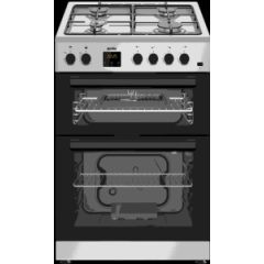 Simfer SIM63TGS 60Cm Silver Twin Cavity Gas Cooker