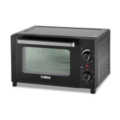 Tower T14042 12L Mini Oven Black With Silver Accents