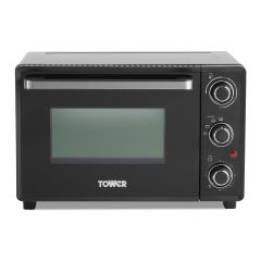 Tower T14043 23L Mini Oven Black With Silver Accents 