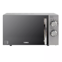 Tower T24015S 800W 20 Litre Manual Microwave Silver