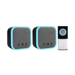 Uni-Com 68600 Portable + Plug In Door Chime Black