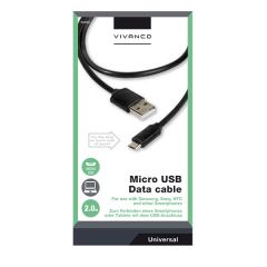 Vivanco 36292 MICRO USB CABLE - USB 2.0 A TO B PLUG 2M