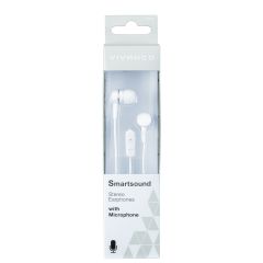 Vivanco 38010 Smartsound White Stereo Earphones With Microphone