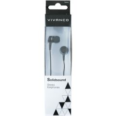 Vivanco 38901 Solidsound Stereo Earphones - Black 1.2M
