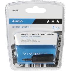 Vivanco 46065 3.5Mm To 6.3Mm Stereo Adapter