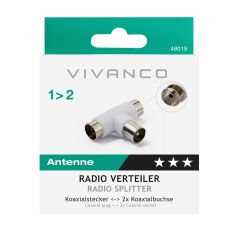 Vivanco 48019 Two Way Splitter