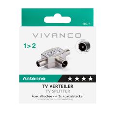 Vivanco 48074 Two Way TV Splitter