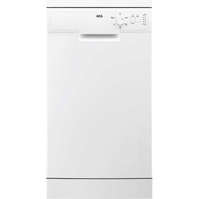 Aeg FFX52507ZW Slimline Dishwasher, 10 Place Settings, White, E Rated