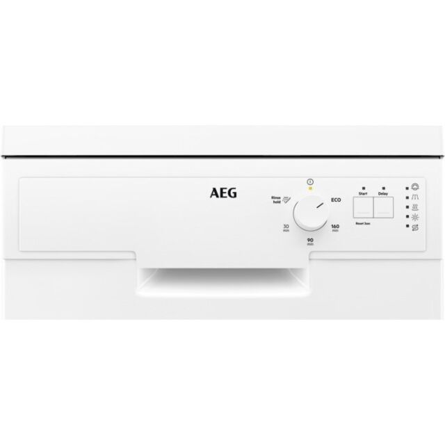 Aeg FFX52507ZW Slimline Dishwasher, 10 Place Settings, White, E Rated