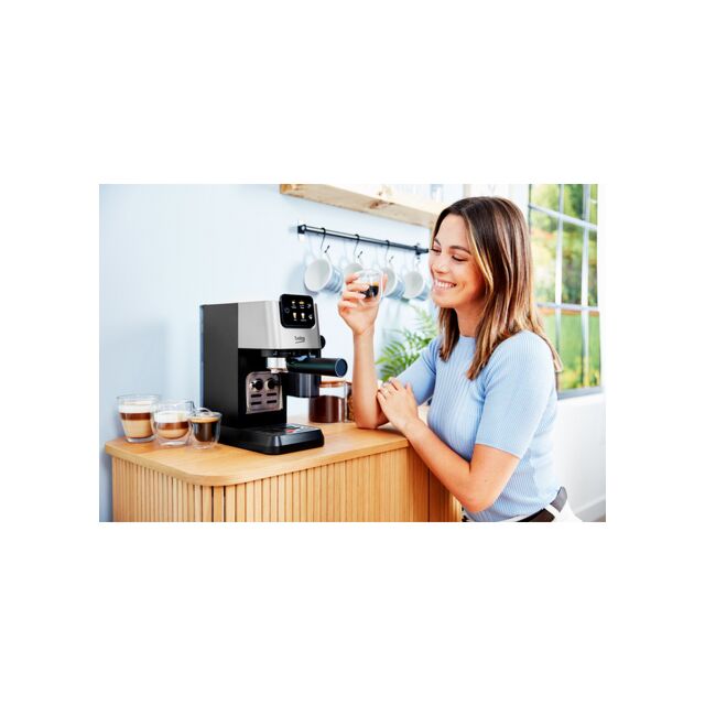 Beko CEP5304X Caffeexperto Manual Espresso With Steam Wand - Black