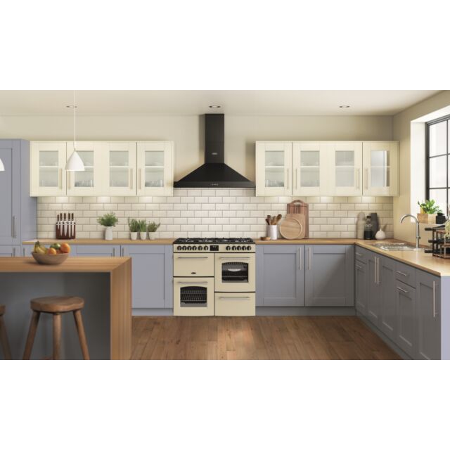 Belling 444411830 Farmhouse 100Df 100Cm Wide Dual Fuel Range Cooker With Gas Hob - Cream - A Rated