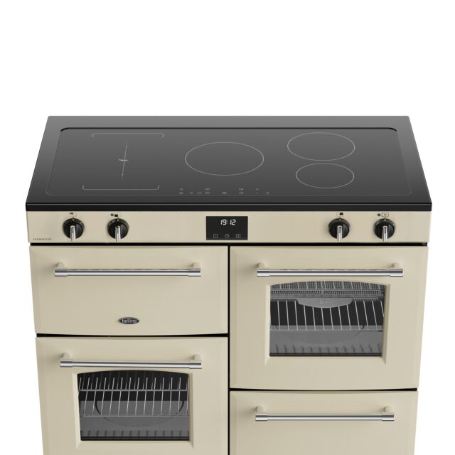 Belling 444411842 Farmhouse 110Ei 110Cm Wide Electric Range Cooker With Induction Hob - Cream - A/A