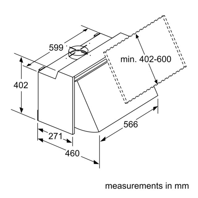 Bosch DEM66AC00B Integrated Cooker Hood, 60 Cm, Silver