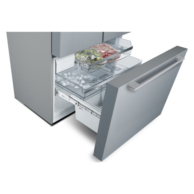 Bosch KFF96PIEP American Fridge Freezer, Plumbed, Stainless Steel, E Rated