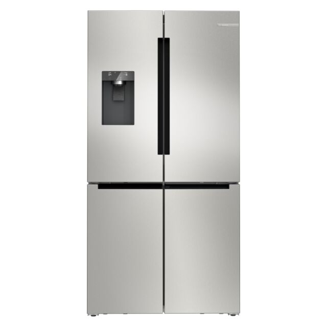 Bosch KFI96APEAG American Fridge Freezer, Non-Plumbed, Stainless Steel, E Rated