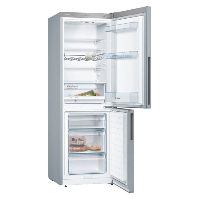 Bosch KGV33VLEAG Freestanding 60/40 Fridge Freezer Low Frost - Stainless Steel Look - E Rated